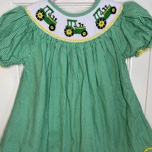 John Deere Smocked Dress 🚜